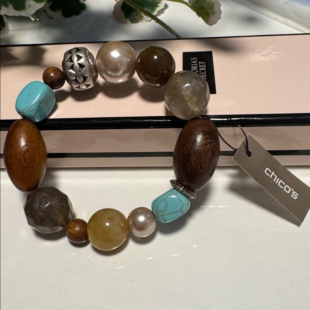 Chico’s Stretch Beaded Bracelet NWT. (BR222) - Picture 6 of 9